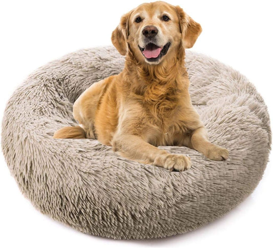 Cama Ortopédica Antiestrés para Perros – Felpa Suave XL (90cm) 🐾